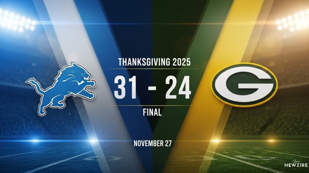 Detroit Lions vs Green Bay Packers Match Player Stats (Nov 27, 2025)