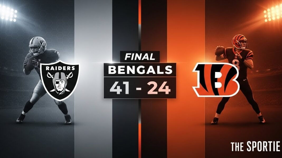 Las Vegas Raiders vs Cincinnati Bengals Match Player Stats (Nov 3, 2024)