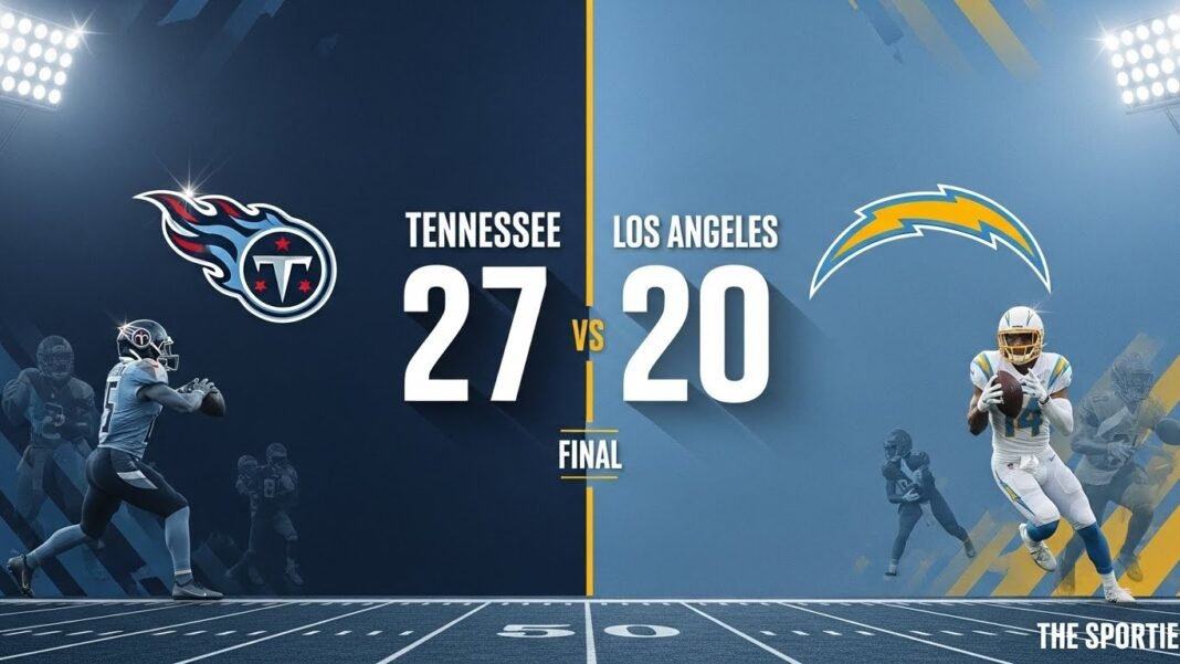 Tennessee Titans vs Los Angeles Chargers Match Player Stats