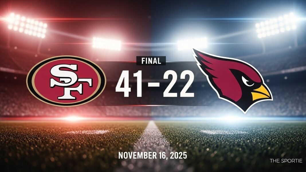 Arizona Cardinals vs San Francisco 49ers Match Player Stats (Nov 16, 2025)